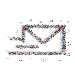  people in the shape of a letter.