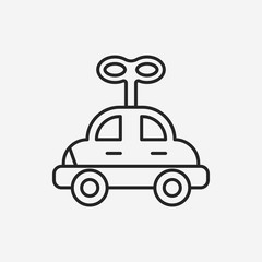 baby toy car line icon