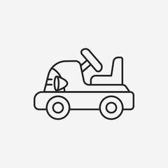 baby toy car line icon