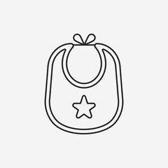 Baby bib line icon