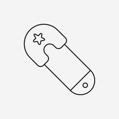 safety pin line icon