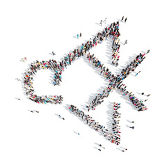 people in the shape of speaker.