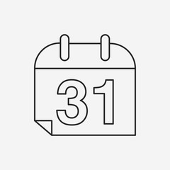 Halloween calendar line icon