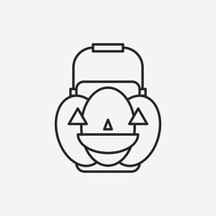 halloween pumpkin line icon