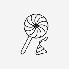 halloween candy line icon