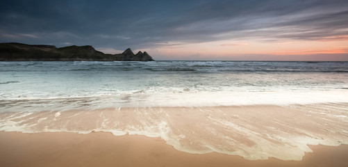 Three Cliffs Bay Swansea
Famous coastal landmark and beautiful beach in Gower, south Wales