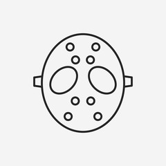 halloween monster line icon
