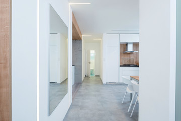 Hallway interior of contemporary apartment