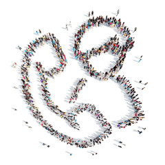 people in the shape of a man.