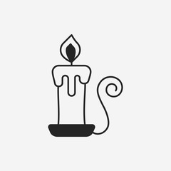 halloween candle icon
