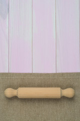 Kitchenware on beige towel