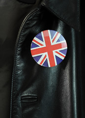 Lederjacke mit Button