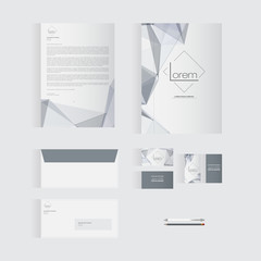 Grey Stationery Template Design for Your Business | Modern Vector Design