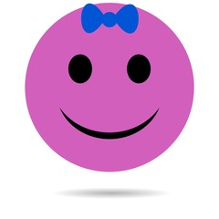 Pink Smiley simple 