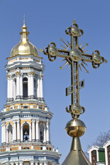 Fototapeta na wymiar church cross against the sky