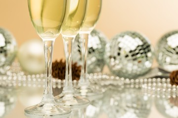 Christmas, Champagne, Party.