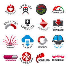 large set of vector logos for download