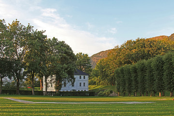 Administrative building in the park