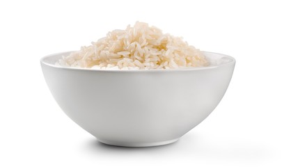 Rice, Bowl, Isolated.