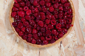Spring or summer dessert raspberry galette  French tart