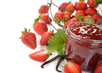 Strawberry jam with vanilla