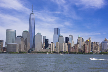 Fototapeta premium ジャージーシティよりロアーマンハッタン近代ビル群