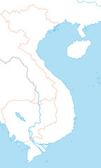 Vietnam in weiß - Vektor