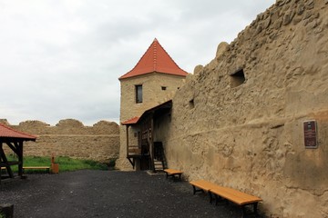 Fototapeta na wymiar Rupea Fortress in Transylvania - Romania - Walls and Tower