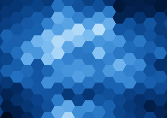 Blue Hexagon Abstract Background