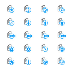 Set of universal file icons