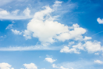 Blue cloudy sky texture.