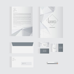 Grey Stationery Template Design for Your Business | Modern Vector Design