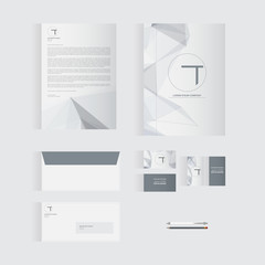 Grey Stationery Template Design for Your Business | Modern Vector Design