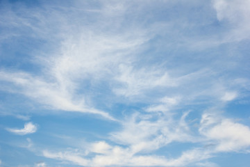 Blue cloudy sky texture.