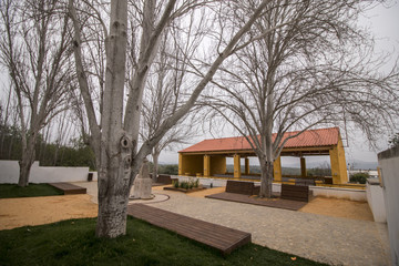 Small urban park located in Sao Bras de Alportel village, Portugal.