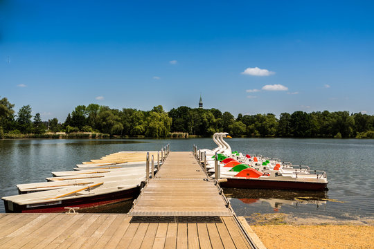 Bootssteg am Schwanenteich