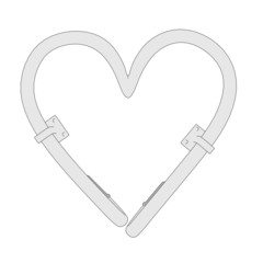 cartoon image of bulb heart