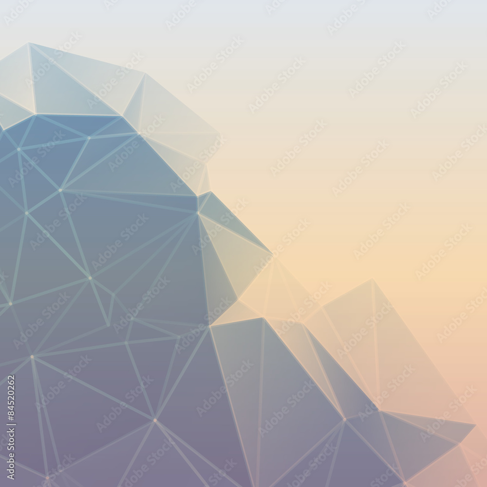 Sticker abstract geometric background, modern triangular design