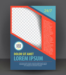 Magazine, flyer, brochure, cover layout design print template