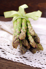 bunch of fresh green asparagus