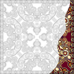 unique coloring book square page for adults - floral authentic c