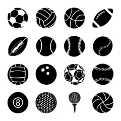 Cercles muraux Sports de balle set of sports balls