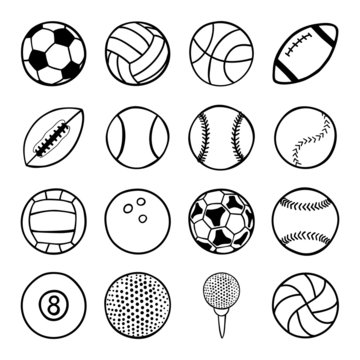 set of sports balls