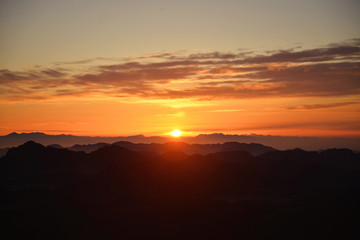 sunrise over the mountains