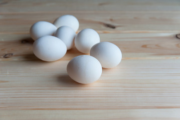 group of white eggs