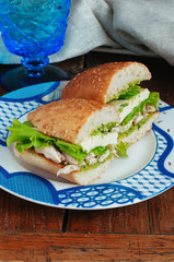Health sandwich with pesto