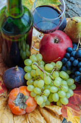 Wine and fruit