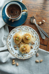 Obraz na płótnie Canvas Traditional Middle Eastern dessert baklava