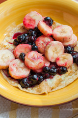 Sweet Berry and Banana Omelette