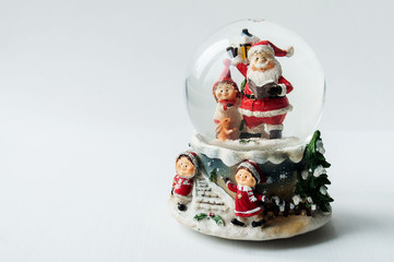 Snow globe with Santa Claus inside